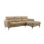 Ensemble de canapé modulaire en cuir taupe 2 pièces