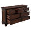 Commode classique transitionnelle à 7 tiroirs en placage de bouleau dissimulé
