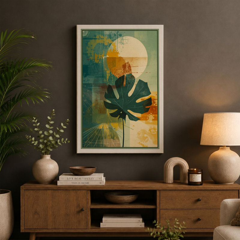 Print, 36x24 - 91.4 x 61.0 cm, Teal Border