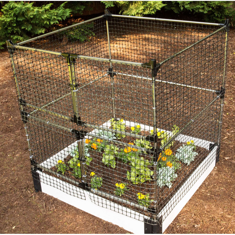 48'' H x 24'' W Silver/Black Metal Fencing with 4 Panel(s) Included