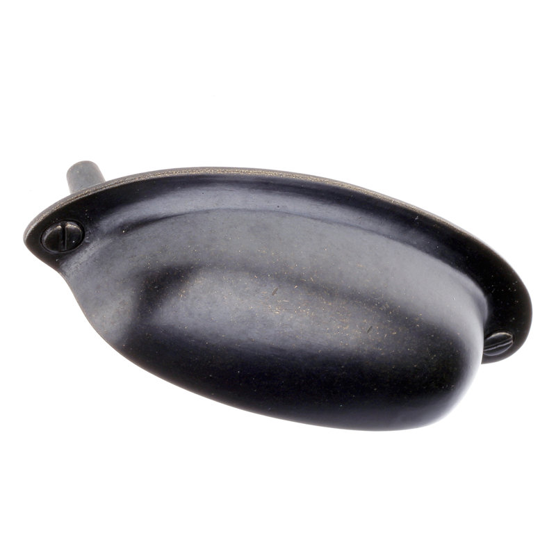 Antique Brass 3-1/2" Oval Cup Pull Multipack