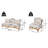 Kaelin Mid-Century Modern Acacia Wood Outdoor Chat Set With Thick Cushions For Patio, Balcony & Garden-126698169