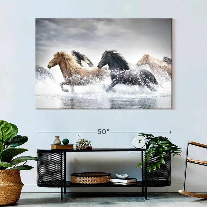 Brampt Horse Run III, 34" H x 51" W
