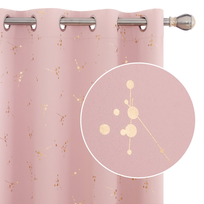 Makvala Room Darkening Curtain Pair, Coral Pink, 52" W x 54" L