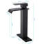 Robinet de salle de bain à cascade avec bonde escamotable en acier inoxydable noir mat pour un drain de remodelage, finition gracieuse-121598713