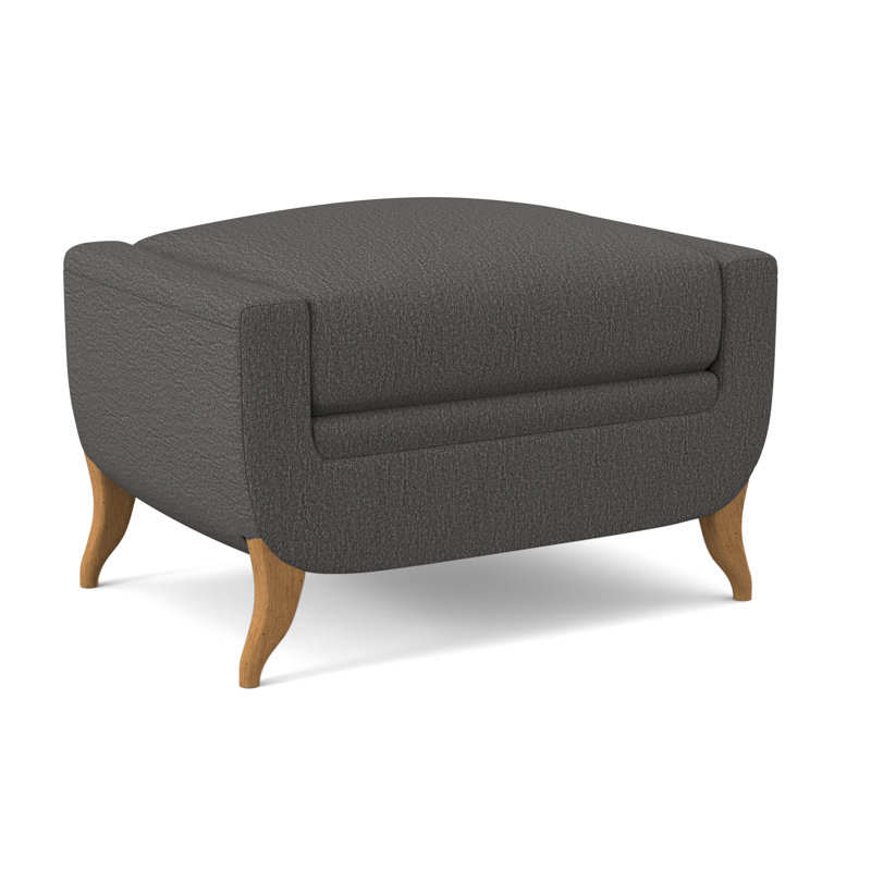 Armstrong Upholstered Ottoman, Amber, Venice Navy