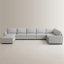 Canapé modulaire surdimensionné en U surdimensionné avec repose-pieds avec rangement-2072659456