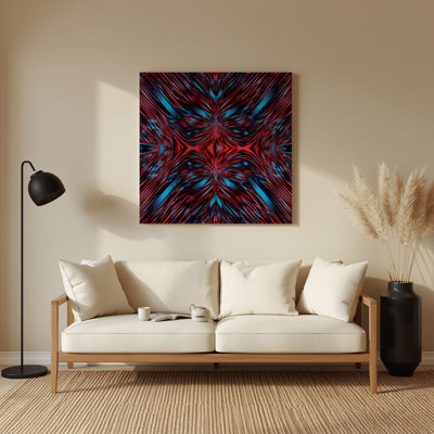 Op Art 10 Red Metal Wall Art