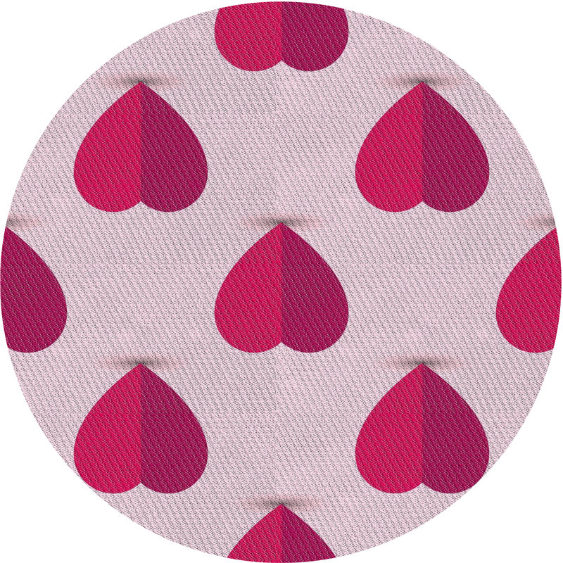 Tapis rose Hagan, Rond 3 pi