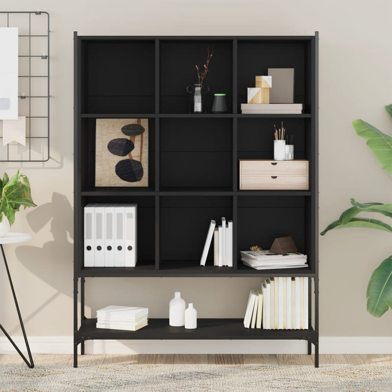 Hagley 141.5 cm H x 102 cm W Bookcase, Black