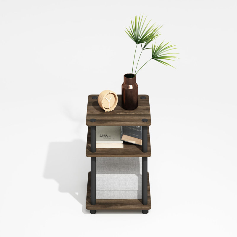 Creekside Easy Assembly Multipurpose Shelf, Brown Walnut/Black