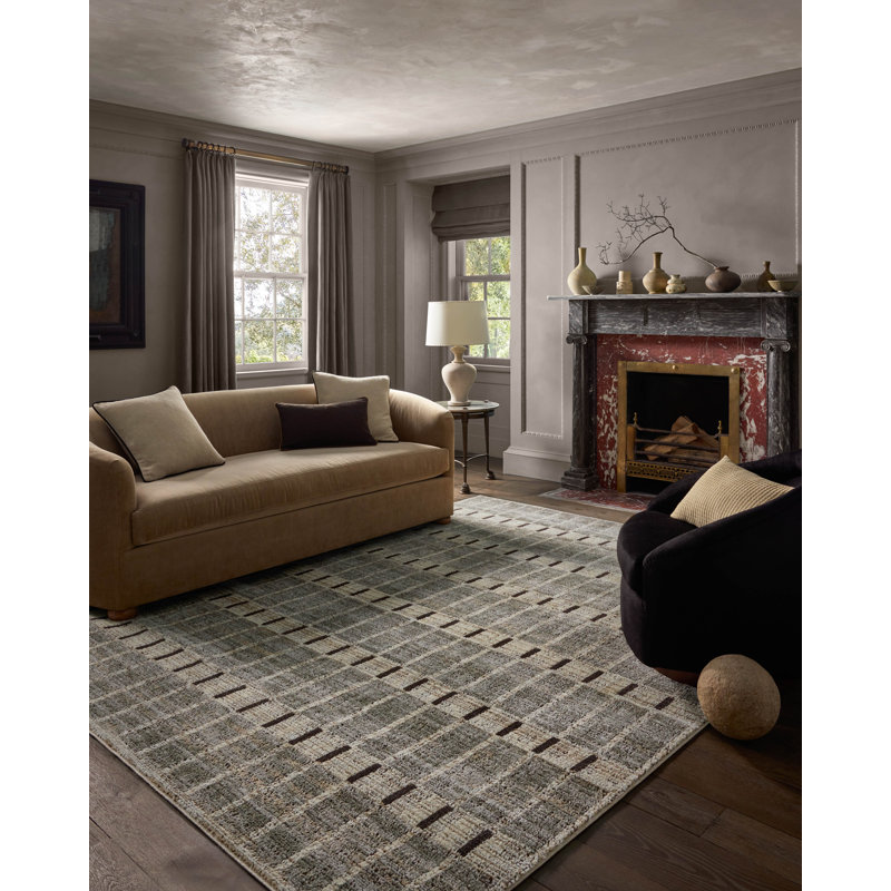 Tapis sauge / granit Jeremiah Brent x Loloi Bleecker, Tapis de couloir 2 pi 7 po x 8 pi