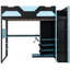 Red Full Size Loft Bed With Gaming Desk, Strip, Charging, And Space - Saving Storage For A Small Bedroom Compact Living Area-382049315
