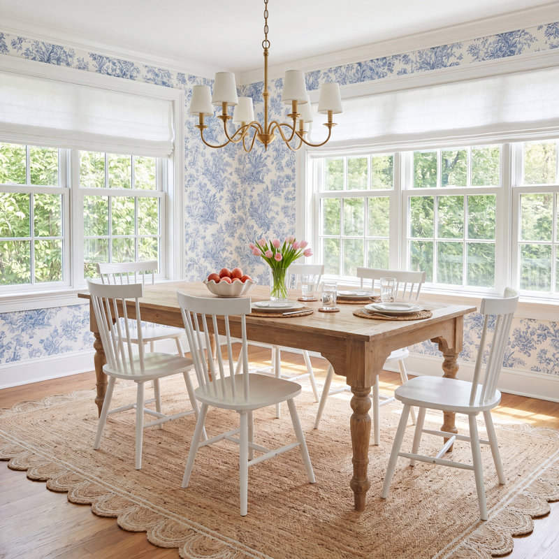 Madalene Pine Solid Wood Dining Table