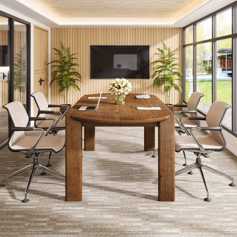 62.99cm Solid Wood Oval Conference Table