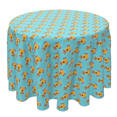 Round Cotton Twill Tablecloth