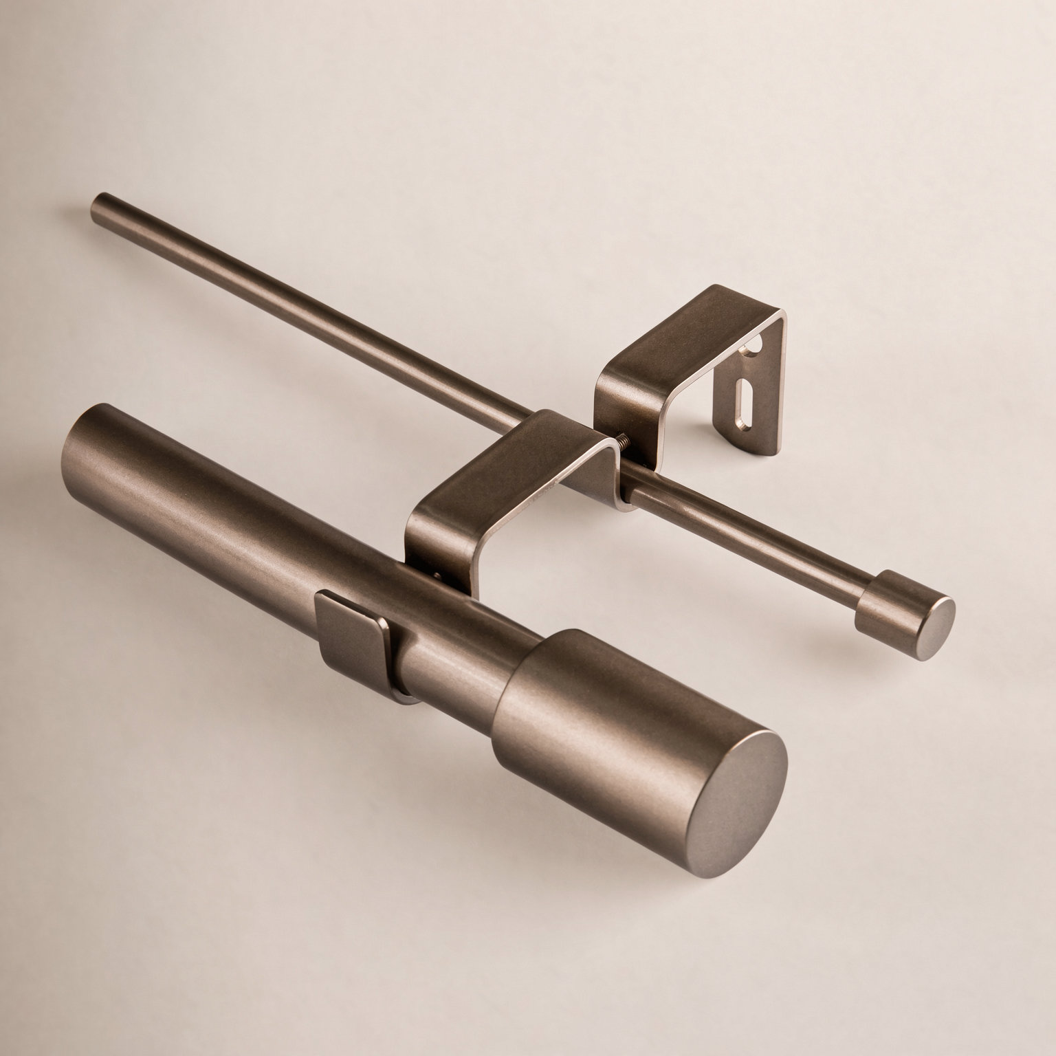 Totham Double Curtain Rod, Bronze, 48" - 84"