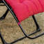 Chaise pliante inclinable avec coussin rembourré et plateau latéral, zéro gravité rouge pour des moments agréables en plein air, siège soutenu de 264 lb à l'intérieur, capacité