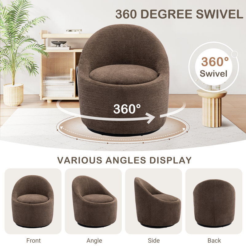 Upholstered Accent Chair, Brown