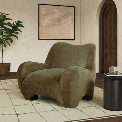 Fauteuil d'appoint en chenille Randal