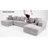 Boneless Modern Modular Oversized U-Shaped Sectional Sofa With 8 Pillows-808430929