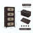 Folding Storage Cabinet ,4 Tiers,Collapsible Storage Bins With Magnetic Door, Plastic Storage Cabinet With Wheels-1429040176