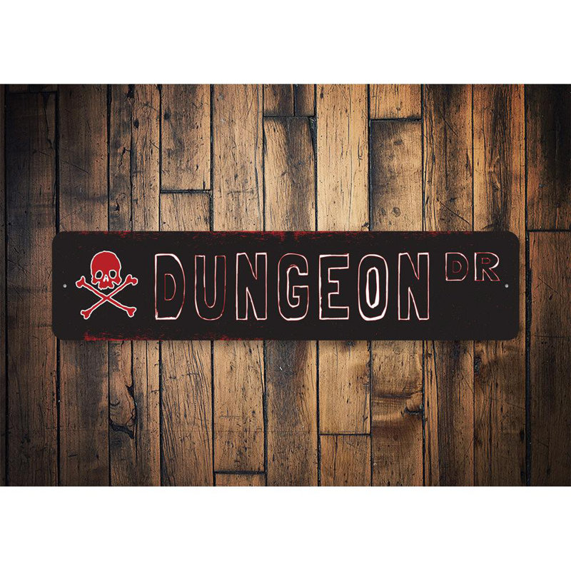 Panneau en aluminium Dungeon Street, H 6 po x l 24 po x P 0,06 po