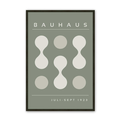 Imprimé vert Bauhaus Flow II