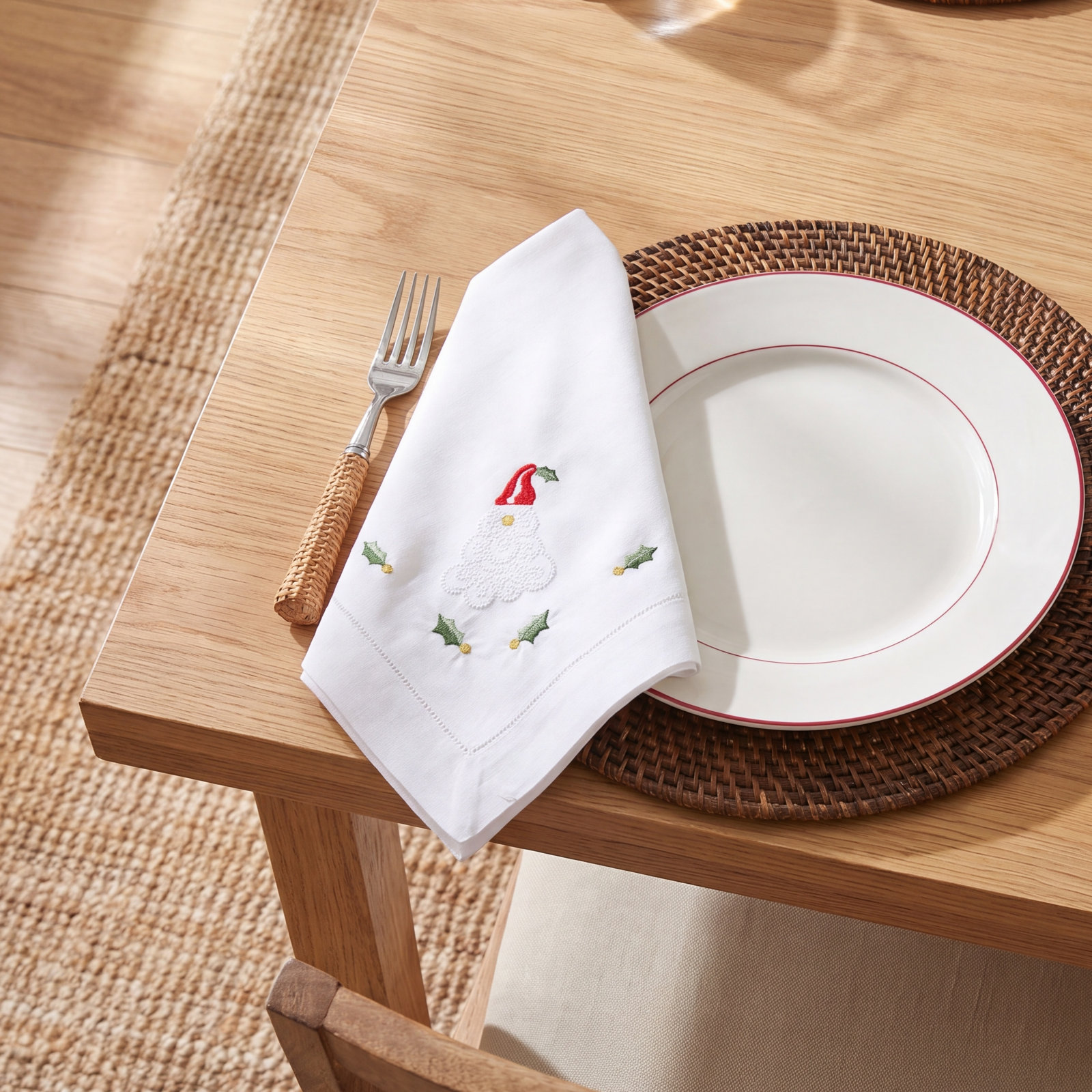Hemstitched Linen Napkin