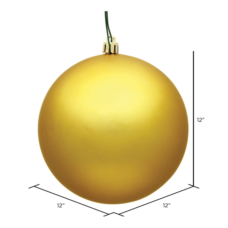 Ornement boule des Fêtes seulement, Miel doré, H 12 po x l 12 po x P 12 po