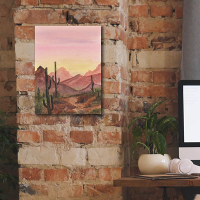  «Desert Dust Trail» par Anika Goodhue, art mural sur toile, 12 po x 16 po
