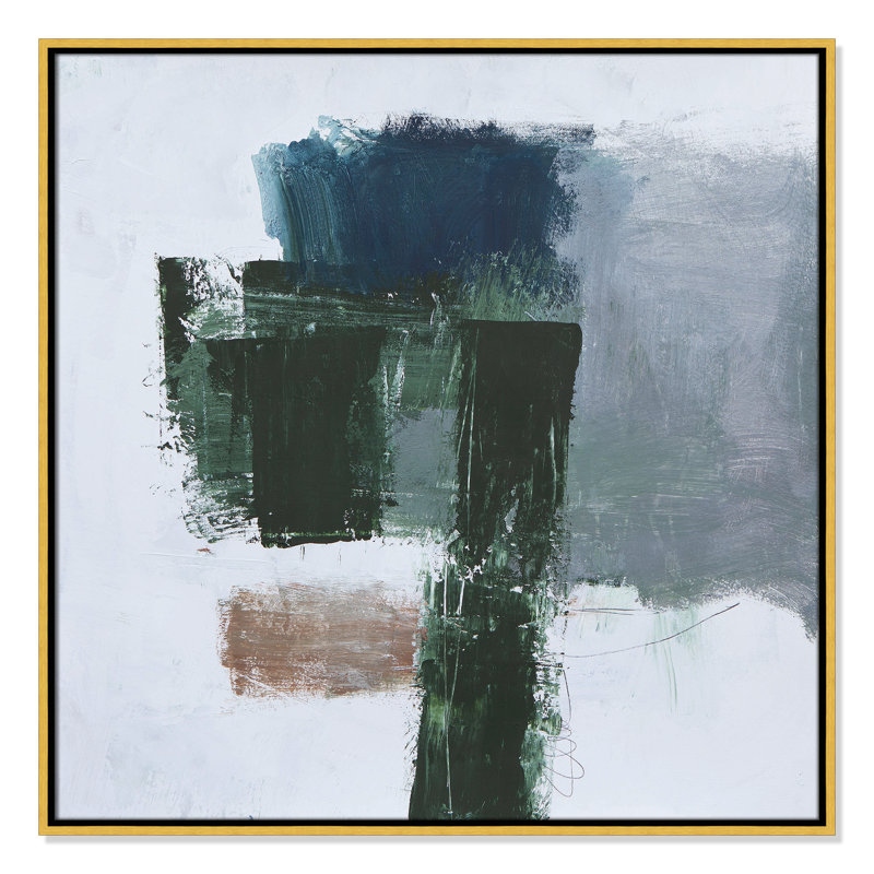 «Laguna Crush II» par Filippo Loco, reproduction sur toile flottante, H 31,5 po x l 31,5 po x P 2 po, Encadrement doré
