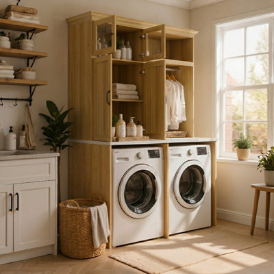 Armoire de buanderie l 58,2 po x P 18,9 po x H 86,6 po
