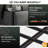 Upholstered LED Bed Frame With Storage Headboard Charging Station 2 Drawers Gray-1968671384