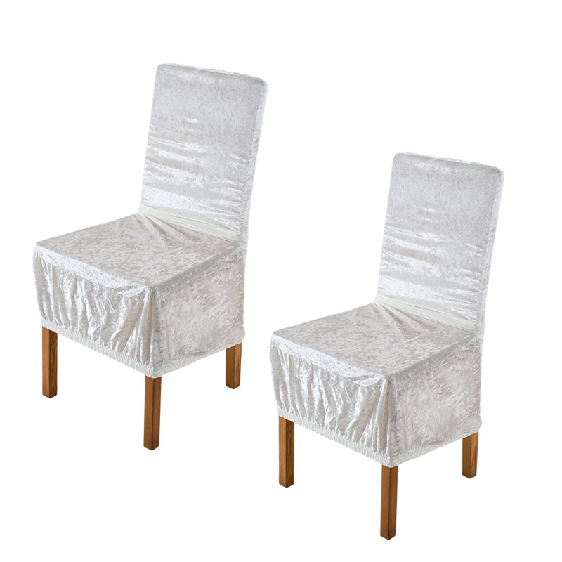 Polyester Dining Chair Slipcover, White