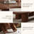 Irregular Cloud-shaped Coffee Table With 4 Cylindrical Legs, Walnut Cocktail Table for Home Living Room, Easy Assembled
