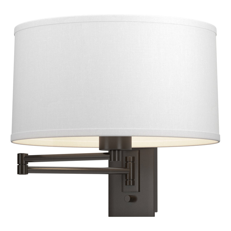 Simple Lines 1 - Light Dimmable Swing Arm, Natural Anna, Oil Rubbed Bronze
