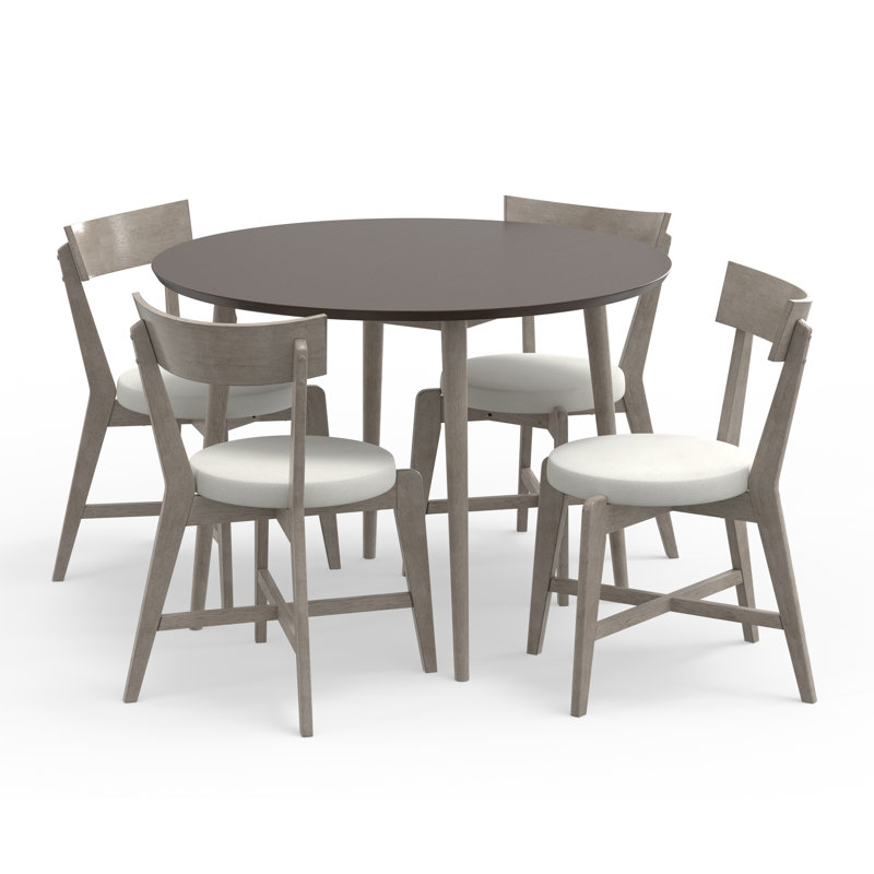 Chassin 4 - Person Solid Wood Top Four Leg Dining Set