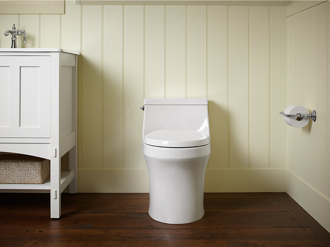 San Souci 1-Piece Round Toilet, White