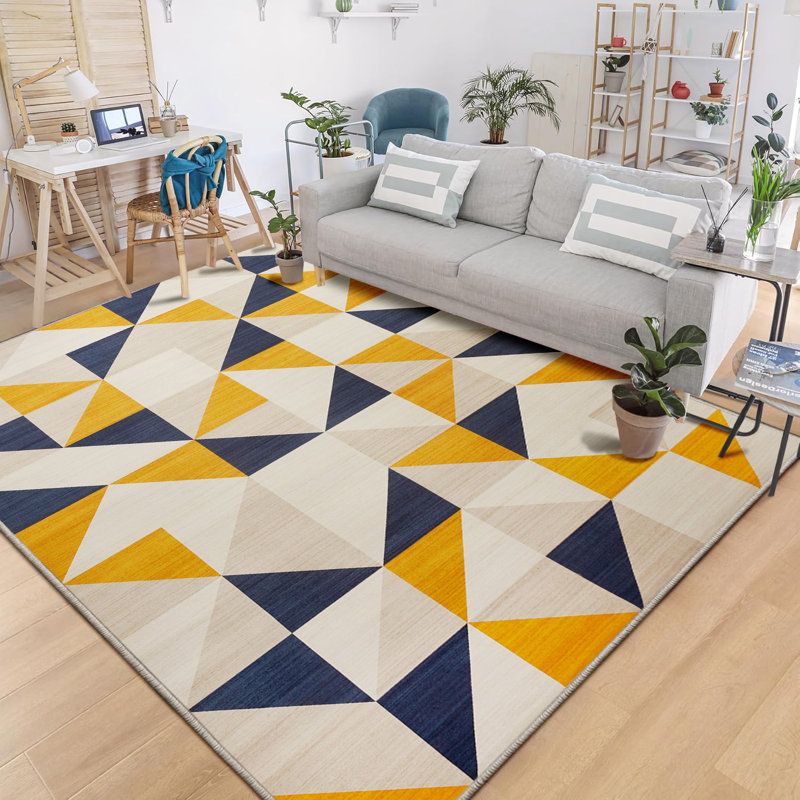 Brio Geometric Area Printed Rug - Vibrant Modern Area Rug for Living Room & Bedroom, Rectangle 120 x 170 cm