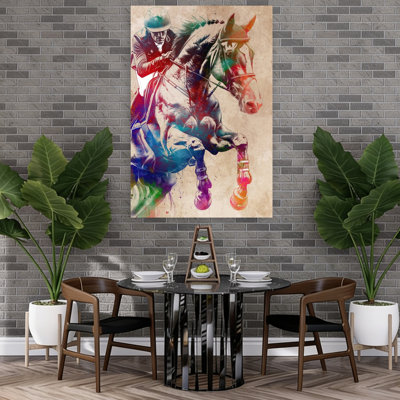 Impression d'art mural cheval vibrant et coloré