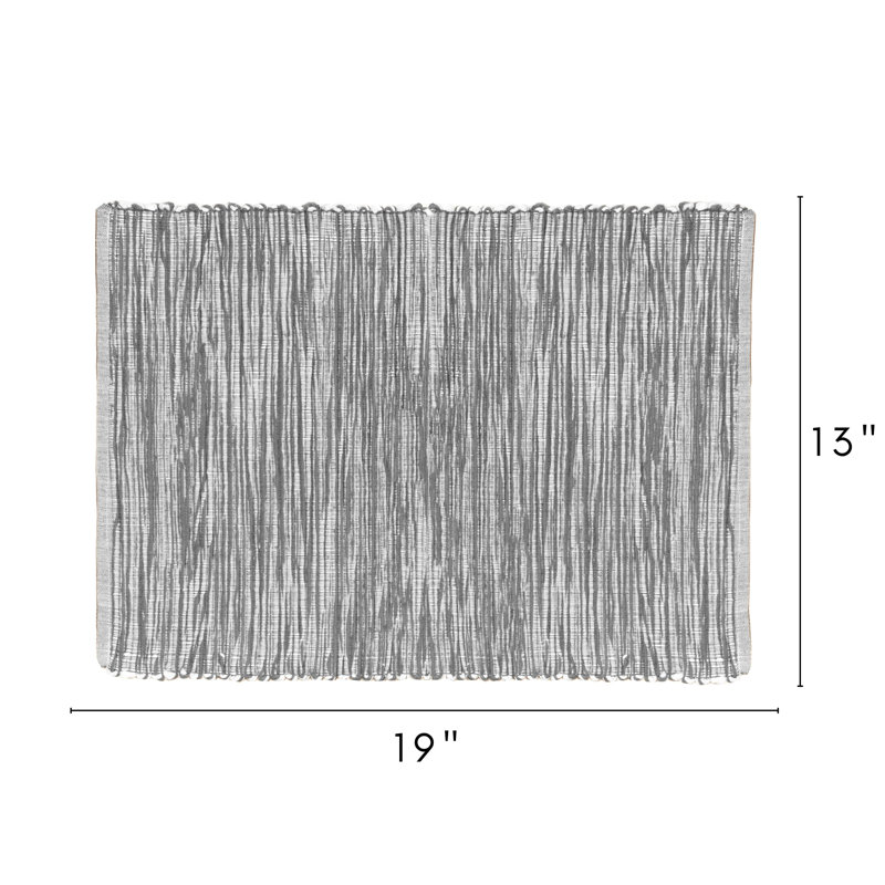 Napperon en coton 13 po Aaronisha Shadows, Anthracite, Napperon l 13 po x P 19 po