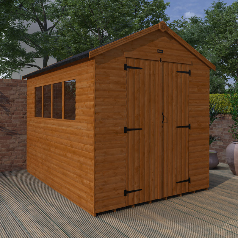 Tiger Tongue and Groove Apex Wooden Shed, 247cm H x 313cm W x 307cm D