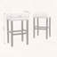 Tabouret de comptoir de 30 pouces en similicuir sans dossier avec structure en bois franc, ensemble de 2