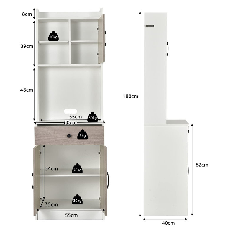 Reimers Kitchen Pantry, White