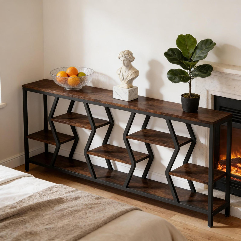 Table de canapé durable, console pratique, table de rangement généreuse
