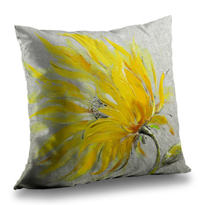 Yellow Flower Bedroom Yellow – Throw Pillow Cover Only, Double-Sided Print, Insert Not Included