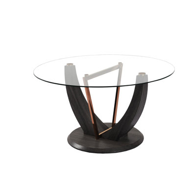 Inouye Round Glass Top Dining Table