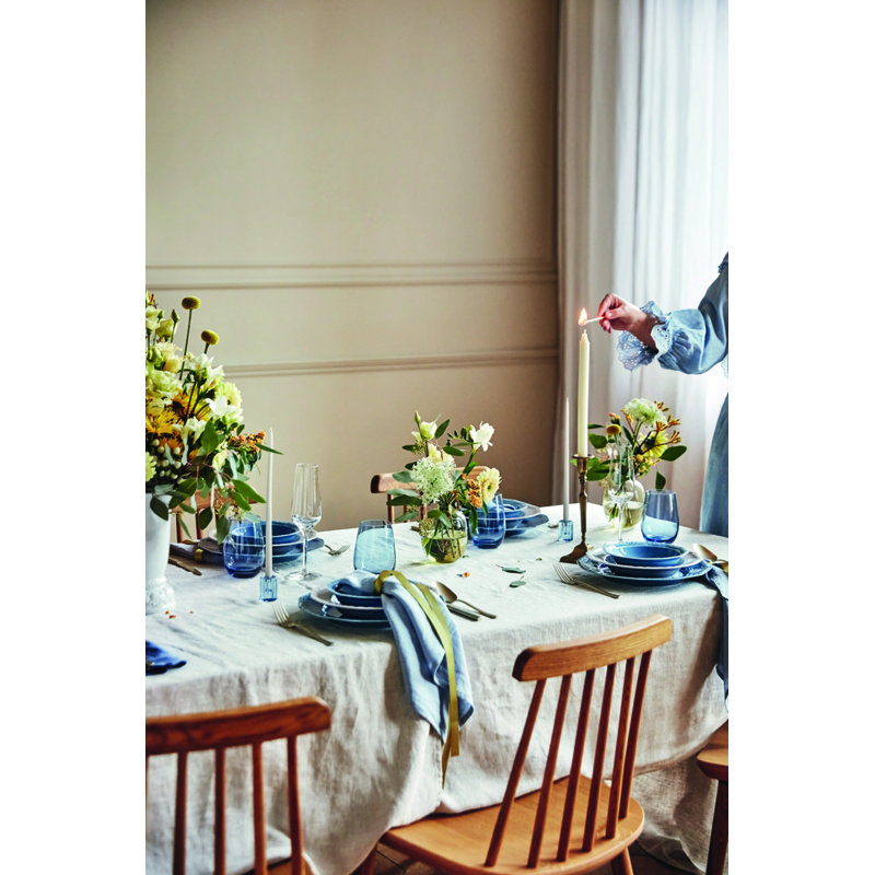 Maria Porcelain Dinner Plate, Dream Blue