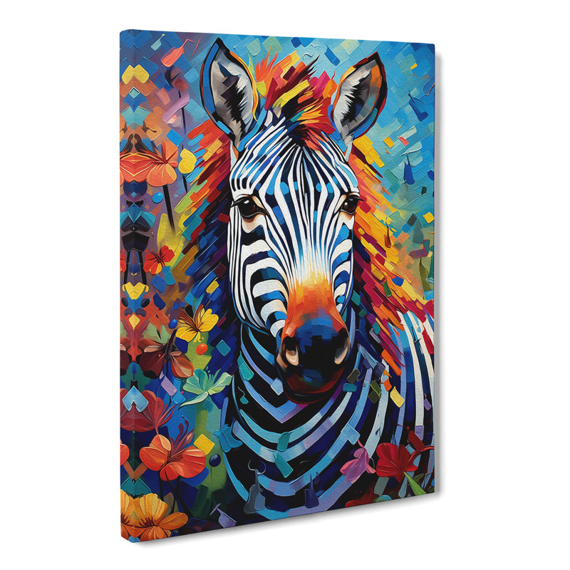 Zebra Expressionism - Print, 76cm H x 50cm W x 3cm D